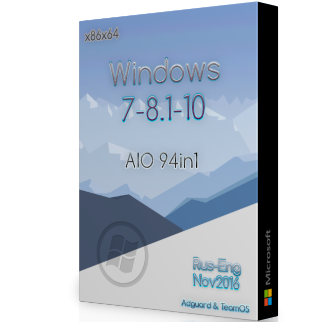 Torrent] - Windows 7/8.1/10 Aio (X86x64) [Rus-Eng] 94in1.