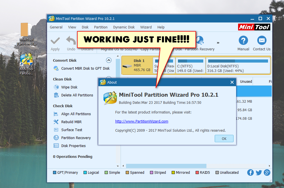 Minitool partition wizard apply invalid configure file