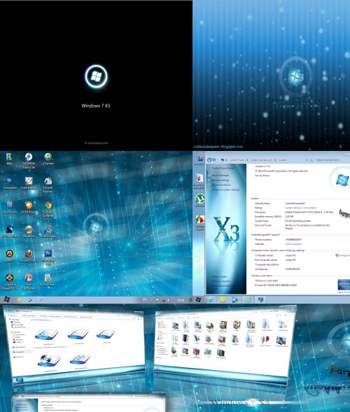 Windows 7 x3 images
