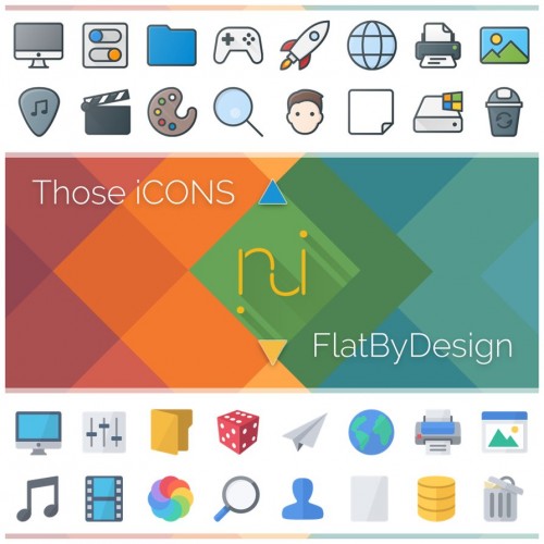 Those icons vs flatbydesign