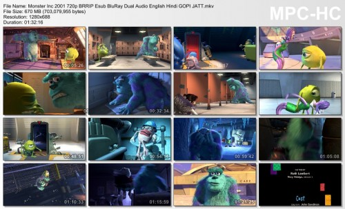 Monster Inc 2001 720p BRRIP Esub BluRay Dual Audio English Hindi GOPI JATT.mkv thumbs