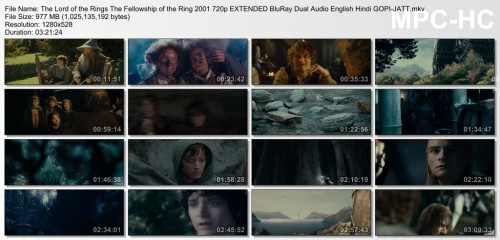 The Lord of the Rings The Fellowship of the Ring 2001 720p EXTENDED BluRay Dual Audio English Hindi 
