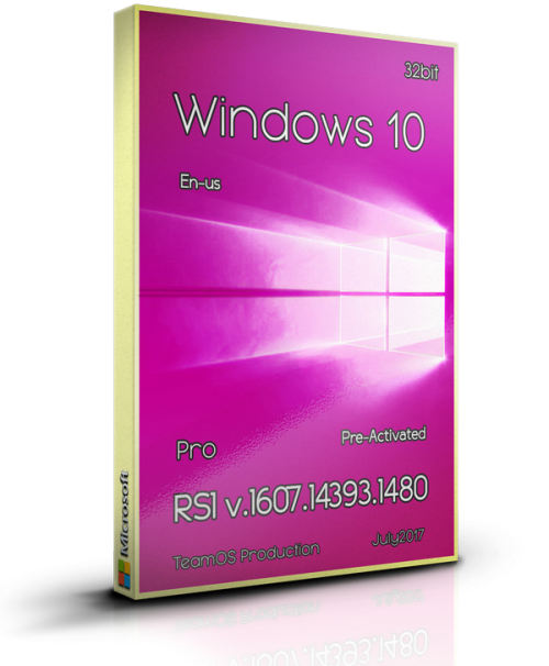 Windows 10 Pro RS1 v.1607.14393.1480 En us x86