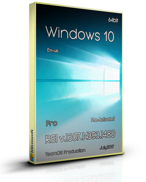 [Win] Windows 10 Pro Rs1 V.1607.14393.1480 En-us X86/X64 July2017 Pre-activated 2klRt