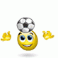 Soccer bounce smiley emoticon