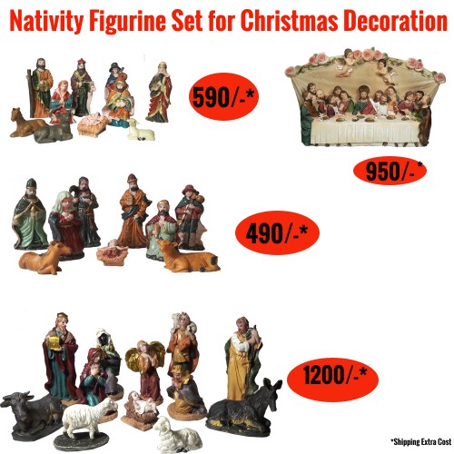 Nativity sets are growing category for gift giving. They are all made of good quality resin and hands painted and capture the true meaning of Christmas for young and old. 
For Order Call Now - 9713099668 (10 Am to 6 PM)
https://www.ebay.in/itm/253272130587?ssPageName=STRK:MESELX:IT&_trksid=p3984.m1555.l2649