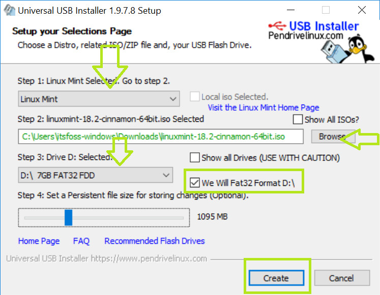 Persistent file. Universal USB installer.