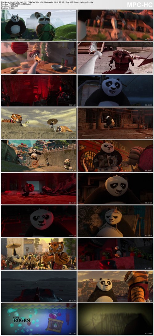 Kung Fu Panda 2 (2011) BluRay 720p x264 [Dual Audio] [Hindi DD 5.1 Eng] AAC Esub =!Katyayan!= .mkv t