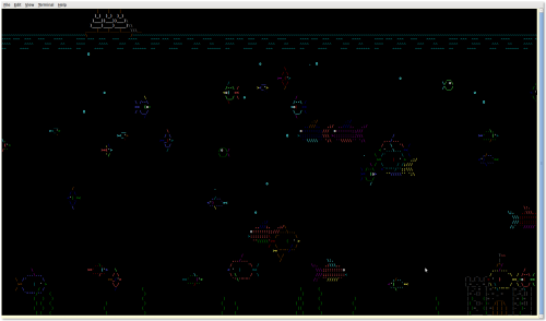 screenshot ASCIIQuarium