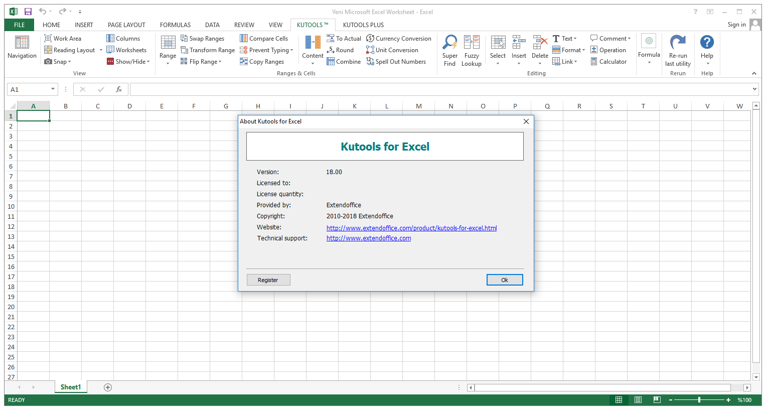 kutools for excel 18