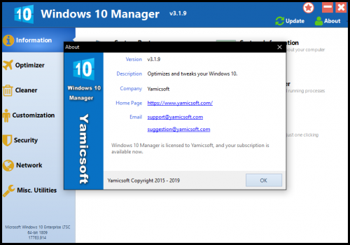 09 Yamicsoft Windows 10 Manager