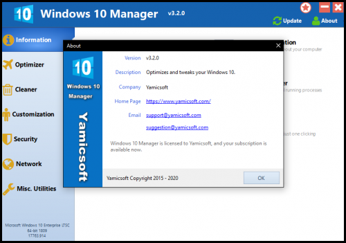 10 Yamicsoft Windows 10 Manager