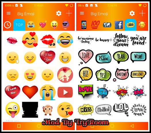 Big Emoji - large emoji for all chat messengers v6.5.0GMS [Mod] A32ij