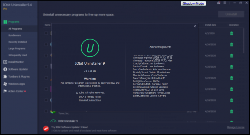 25 IObit Uninstaller Pro