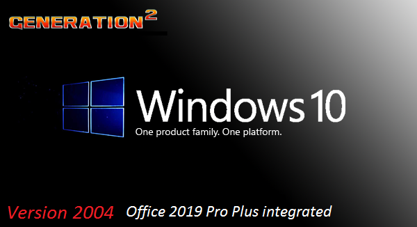 Windows 10 Pro X64 incl Office 2019 en US JUNE 2020 Gen2