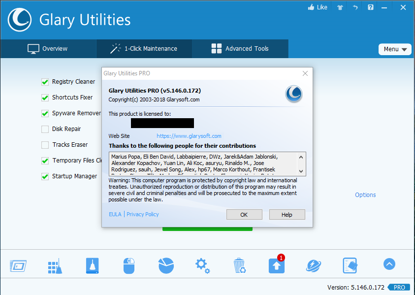 Сайт glary utilities