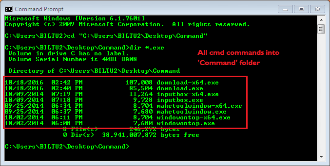 External Commands into Command directory/folder
