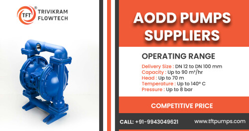 #tftpumps - Leading Air-operated double-diaphragm (AODD) pumps suppliers in India. Heavy duty centrifugal design. Gland packed / mechanical seal. Cost effective solution.

Enquire Now +91-8489449621 +91-95974 38001

http://tftpumps.com/productspost/aodd-pumps