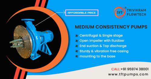 #tftpumps - Leading medium consistency pumps suppliers in India. Easy maintenance. Cost-efficient design, very easy maintenance. Excellent efficiency at an affordable price.

http://tftpumps.com/productspost/medium-consistency-pumps/

Enquire at +91-8489449621 / +91-95974 38001

Visit Our Website: http://tftpumps.com