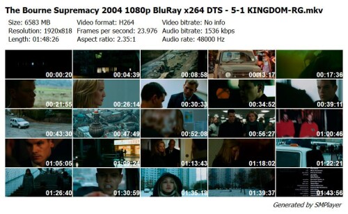 The Bourne Supremacy 2004 1080p BluRay x264 DTS 5 1 KINGDOM RG preview