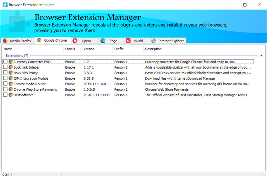 Browser extensions. HIBIT installer.