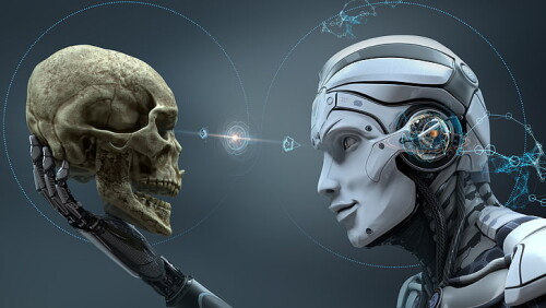 skeleton head technology bone wallpaper preview
