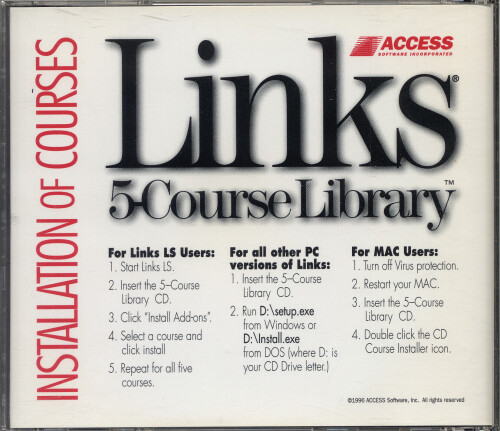 Links LS 5 courses Library Vol 1 Back
