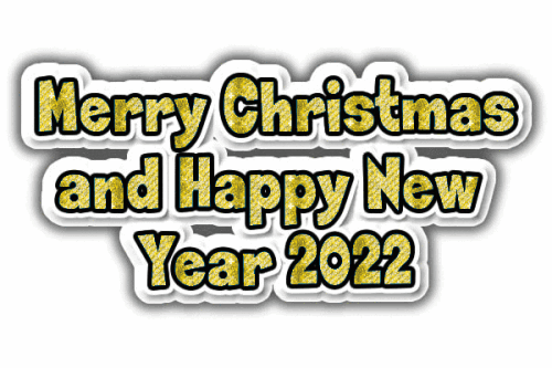 glitter merry christmas and happy new year 2022 pink