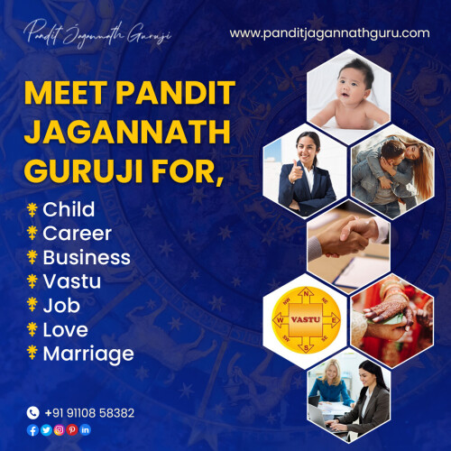 Meet Pandit Jagannath Guruji to get to know about the right astrological solution, Accurate satisfaction.

For,
- Child
- Career
- Business
- Vastu
- Job
- Love
- Marriage, and more.

Book an appointment today at +91 9110858382

Visit Us: https://www.panditjagannathguru.com