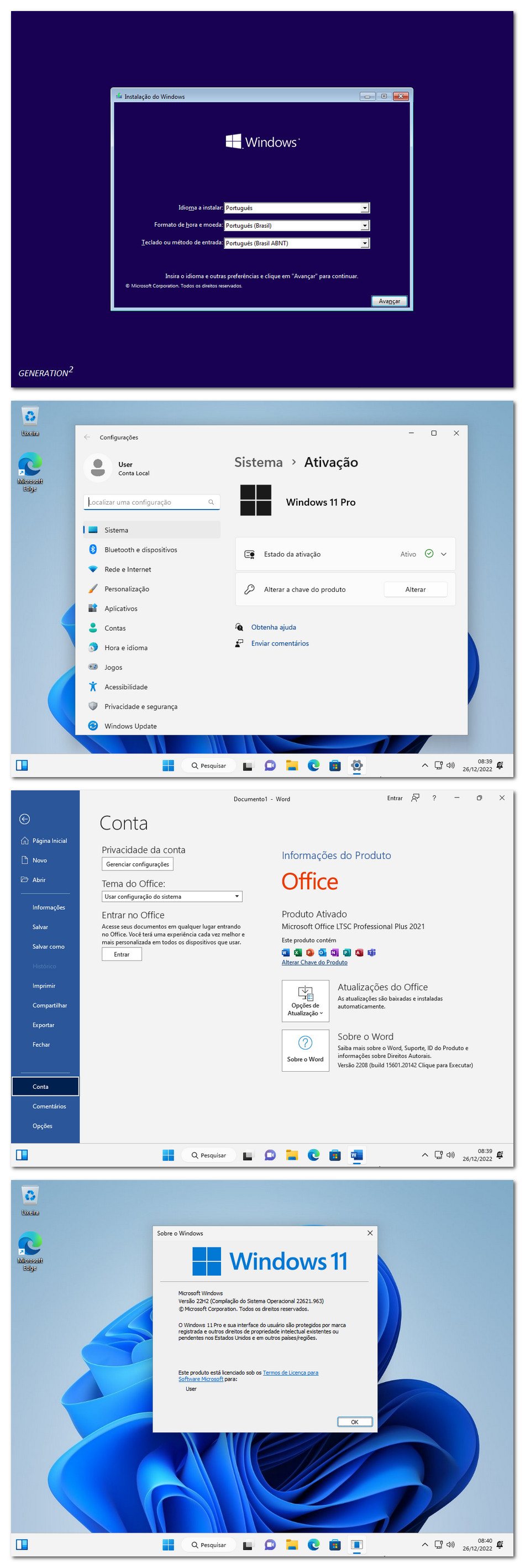 Raton Download - Desde 2007: Download Windows 11 22H2 Pro incl Office 2021 pt-BR DEC 2022