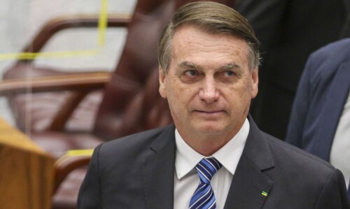O presidente da Repblica, Jair Bolsonaro,participa de cerimnia de posse dos desembargadores Messod A