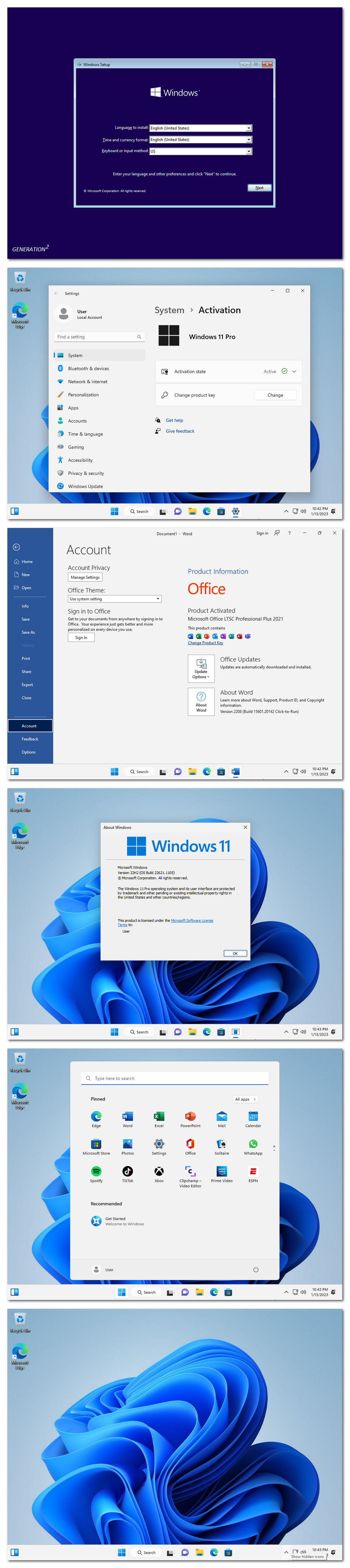 Windows 11 X64 22H2 Pro incl Office 2021 en-US JAN 2023 {Gen2}