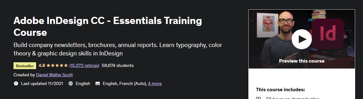 Adobe InDesign CC - Essentials Training Course Last update 11/2021