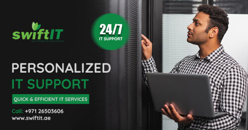 SwiftIT IT Services in Abu Dhabi are experts in offering reputable and qualified IT solutions, including website development, network security, cloud computing, and management of IT infrastructure. We recognize the value of having a dependable and secure IT infrastructure, so our team of knowledgeable experts is available to offer the best recommendations and solutions to meet your company's needs. We also expertise in providing specialized IT support solutions to meet the needs of our clients.

Visit us: https://swiftit.ae/ 

Call: +971-26503606, 056-2071853