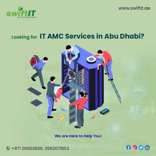 IT AMC Services for Uninterrupted Business - SwiftIT.ae

Need reliable IT AMC services in Abu Dhabi? 

We need your support! We provide complete IT support and maintenance services from our team of experts to keep your organization running smoothly.

Call at: +971-26503606, 056-2071853

Visit us at: https://swiftit.ae/
