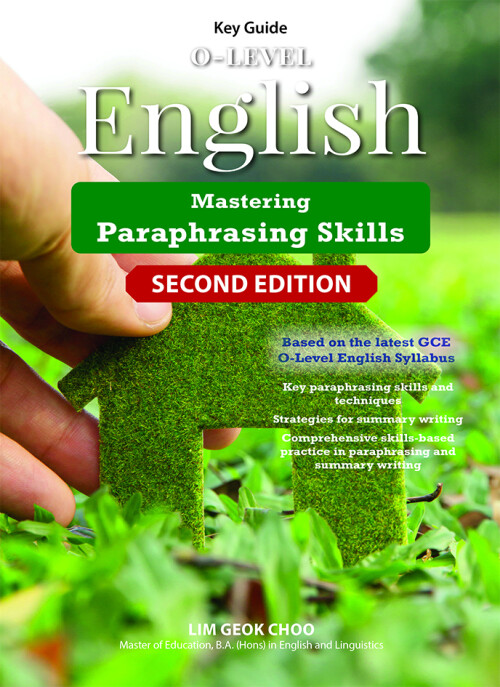 This guide helps students do a comprehensive revision of skills in sections of the comprehension component of the English examination, where paraphrasing is required. The skills are an essential part of the Paper 2 demands of the GCE O-Level English Language paper.