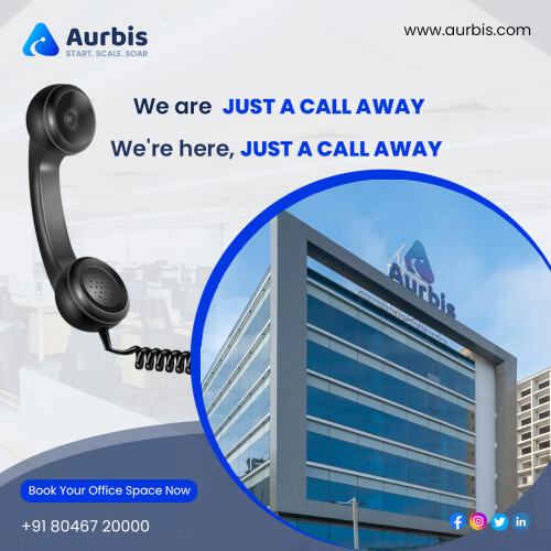 Beautiful fully furnished office space for rent - hot desks, dedicated seating, and private cabins. Receive a flexible start date, remote seats, fast internet, parking, power backup that runs continuously, complimentary benefits, and more.

Utilize a coworking space from Aurbis to expand your company.

Book your office space now! +91 8046720000

For More Info: https://aurbis.com/