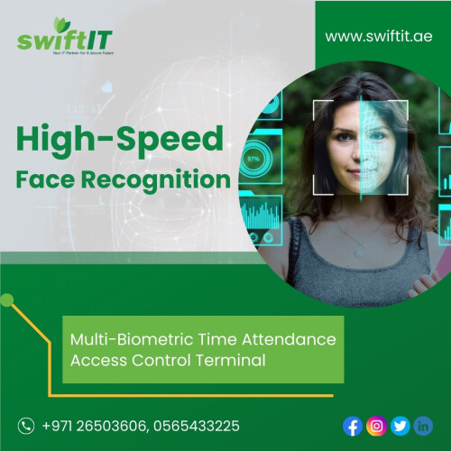 Introducing our latest innovation: High-Speed Face Recognition Multi-Biometric Time Attendance Access Control Terminal! Say goodbye to long lines and hello to seamless security. Efficiency meets innovation. 

Contact us for more information.

📱 +971-26503606,  0565433225

🌐 https://swiftit.ae/