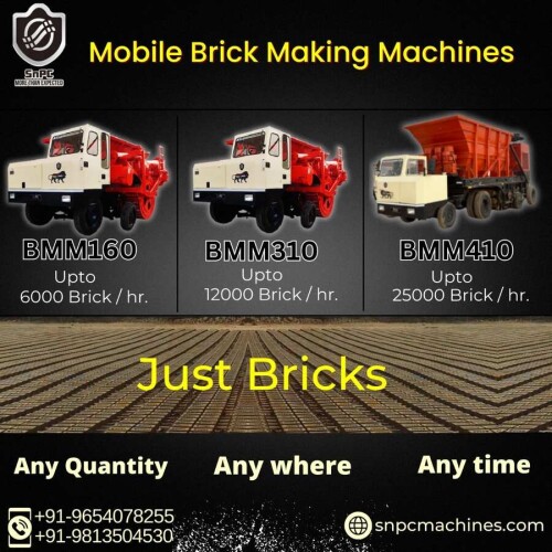 SnPC Machines is a renowned & Sole manufacturer of cutting-edge brick-making machines that utilize innovative moving/ Mobile technology With a focus on delivering top-notch quality, our machines are engineered to ensure optimal performance, exceptional reliability, and maximum durability.
https://snpcmachines.com/
#snpcmachine #brickmakingmachine #BMM410 #BMM400 #BMM404 #BMM310 #BMM300 #BMM150 #BMM160 #claybrickmakingmahcine #mobilebrickmakingmachine #brickmachineIndia #brickmachineDelhi #bricmachineJharkhand #teamSnpc #innovationinbrickmaking #modernbrickmakingmachine
