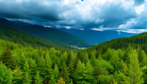 green forrest valley before storm by darktoseelight dlfx63m