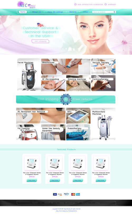 NEC Royal Beauty listing template design OCDesignsOnline