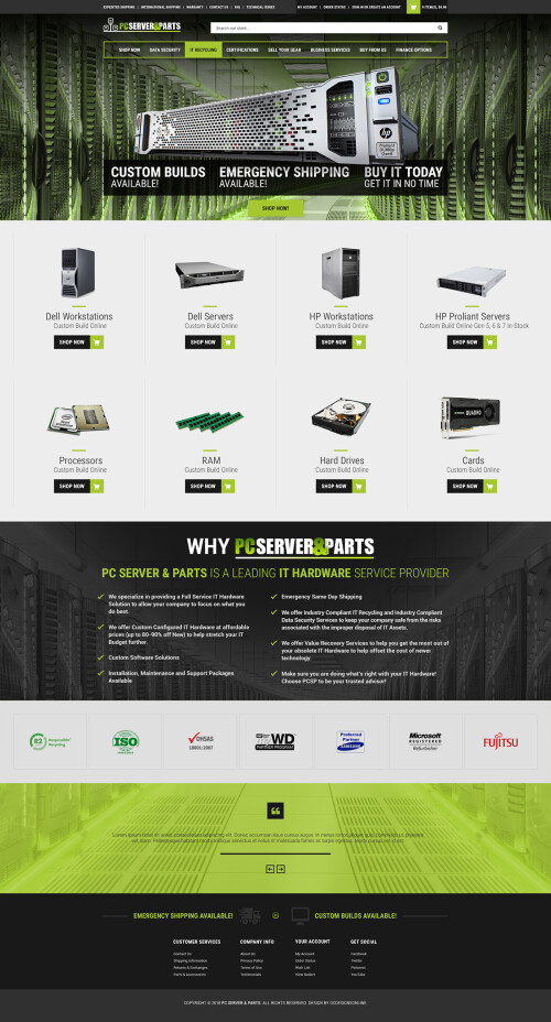 PC Server and Parts ebay store design OCDesignsOnline